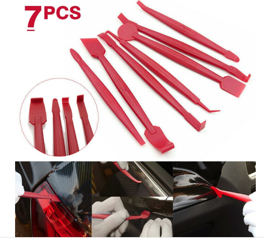 7x Red Vinyl Accessories Tool Kits