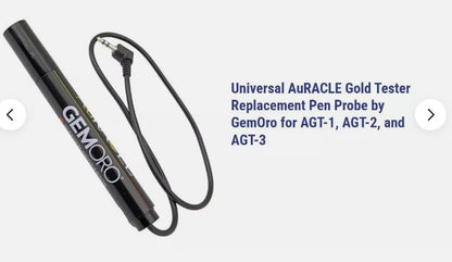 Universal AuRACLE Gold Tester Replacement Pen Probe by GemOro for AGT-1, AGT-2