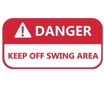 Keep off swing area